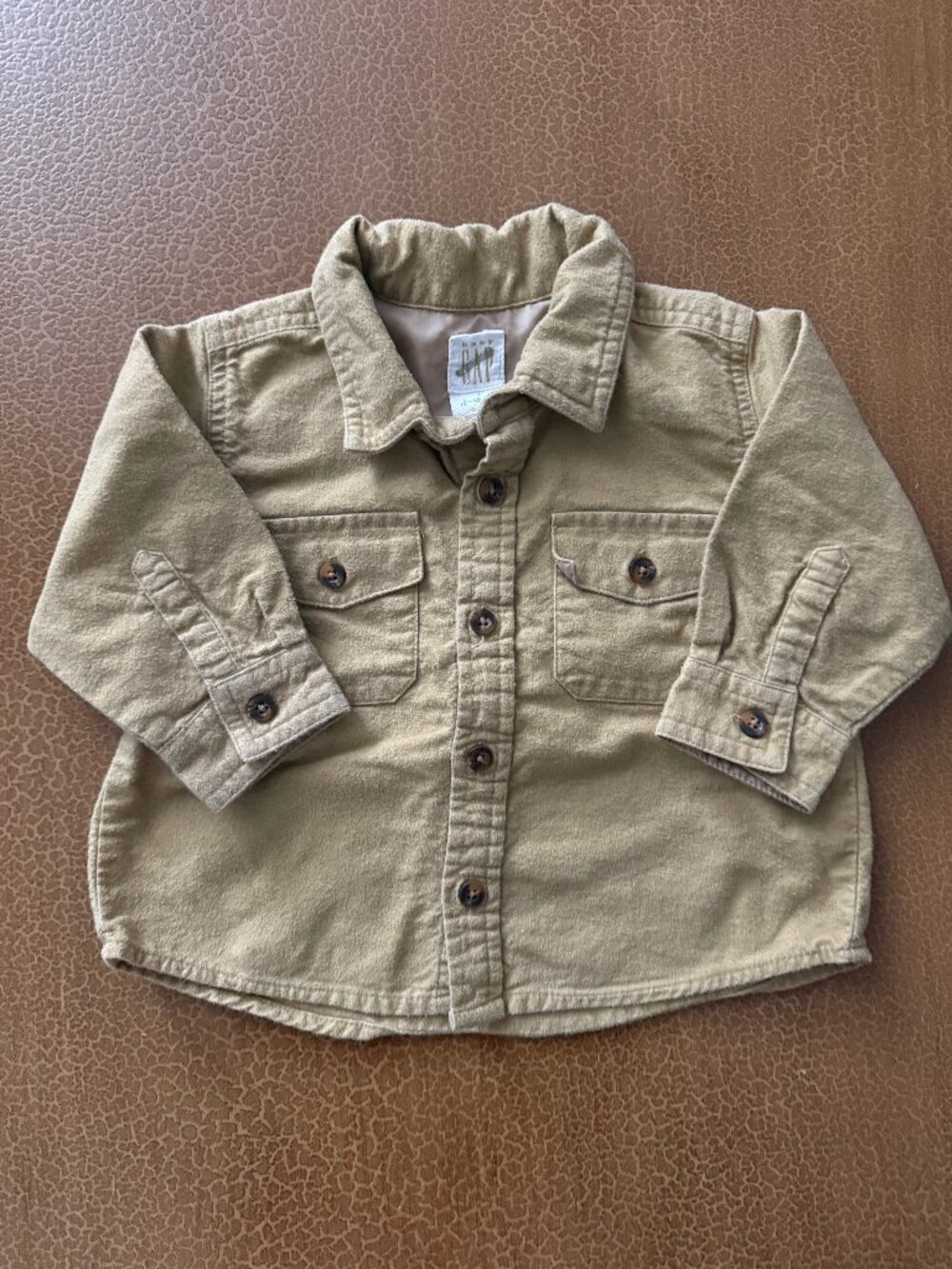 Baby Gap Long Sleeve Flannel Button Flannel Shirt - Size 12-18 mo